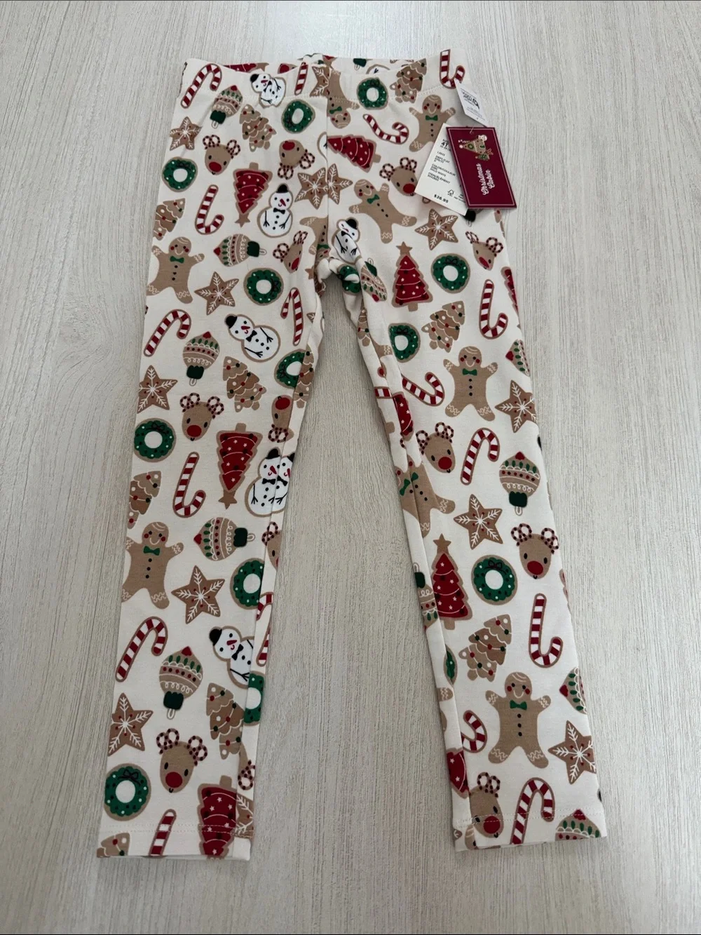 Gymboree Christmas Cookie Leggings - Christmas Cabin - Cream NWT Size 4T